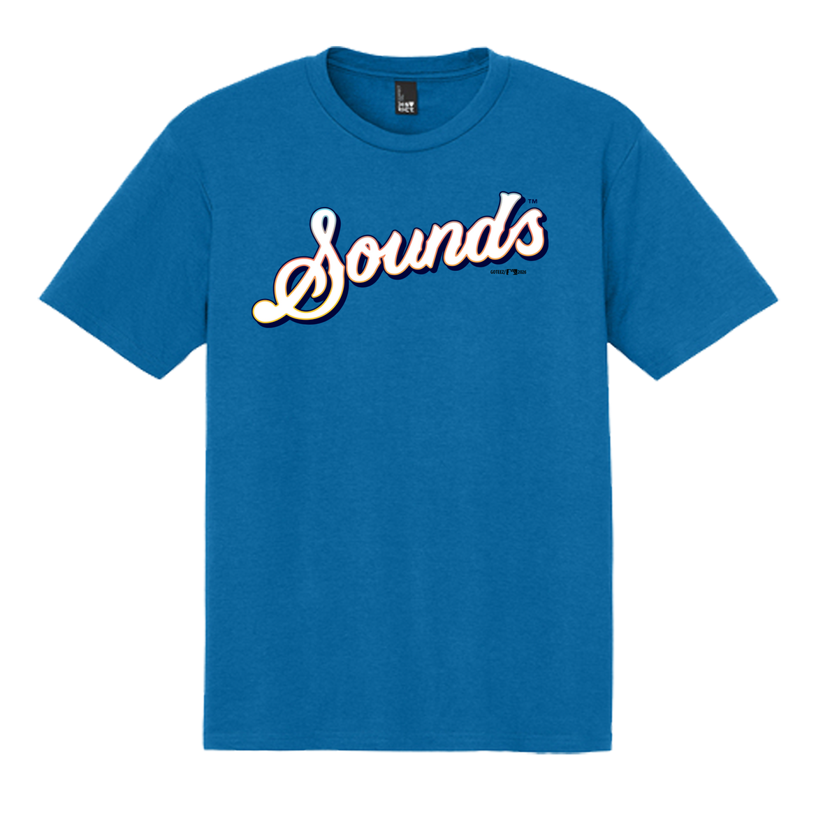Nashville Sounds Bright Blue Connect Script Tee
