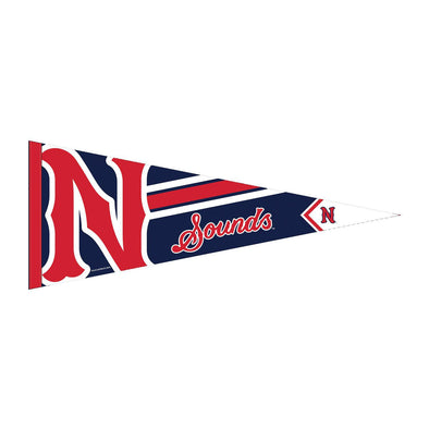 Nashville Sounds Red and Navy N Logo Pennant