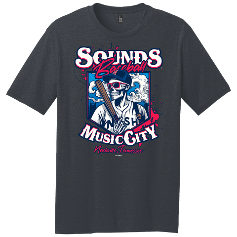 Nashville Sounds Skeleton Music City Charcoal Tee