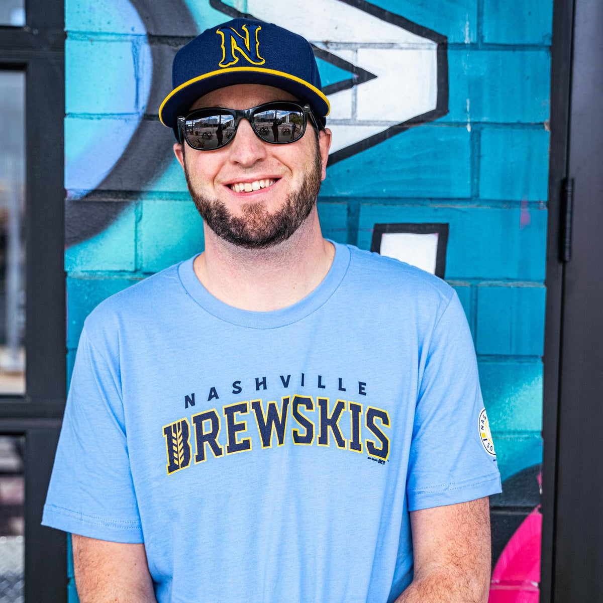 Evosheild Nashville Sounds EvoShield Adult Authentic Powder Blue Brewskis Jersey 2x / Add Name ($20)