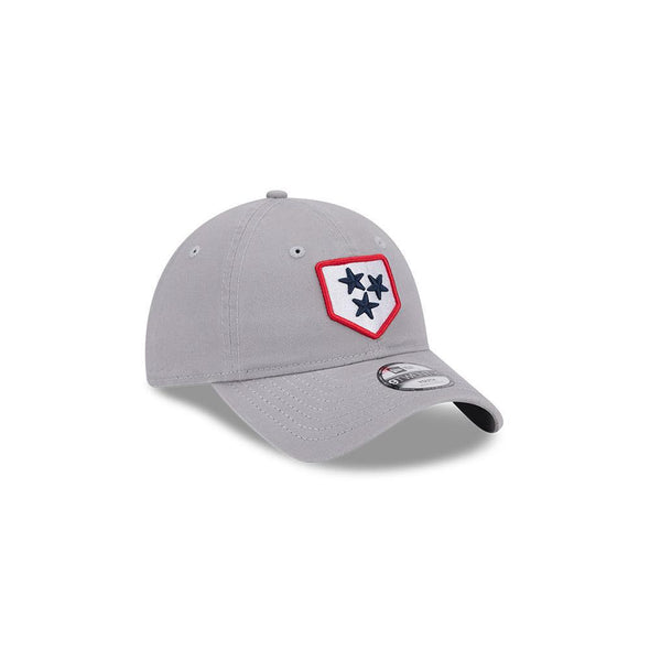 Nashville Sounds New Era Kids 9TWENTY Evergreen Grey Plate Logo Adjustable Hat