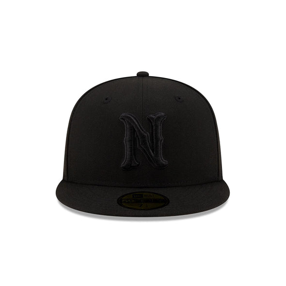 Nashville Sounds New Era 59FIFTY Blackout N Logo Fitted Hat