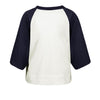 Nashville Sounds '47 Brand Women's Sandstone Atlas Blue Flare Raglan Crop Tee