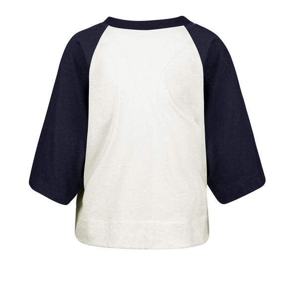 Nashville Sounds '47 Brand Women's Sandstone Atlas Blue Flare Raglan Crop Tee