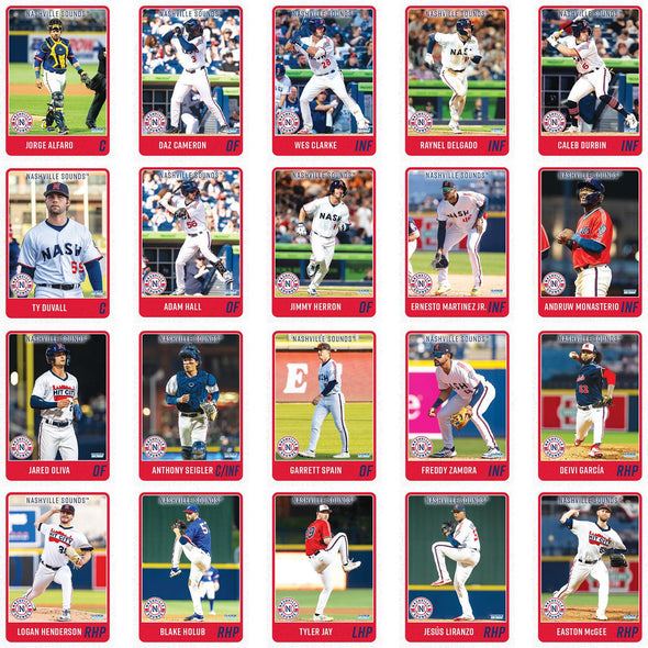 Nashville Sounds 2025 Baseball Card Team Set