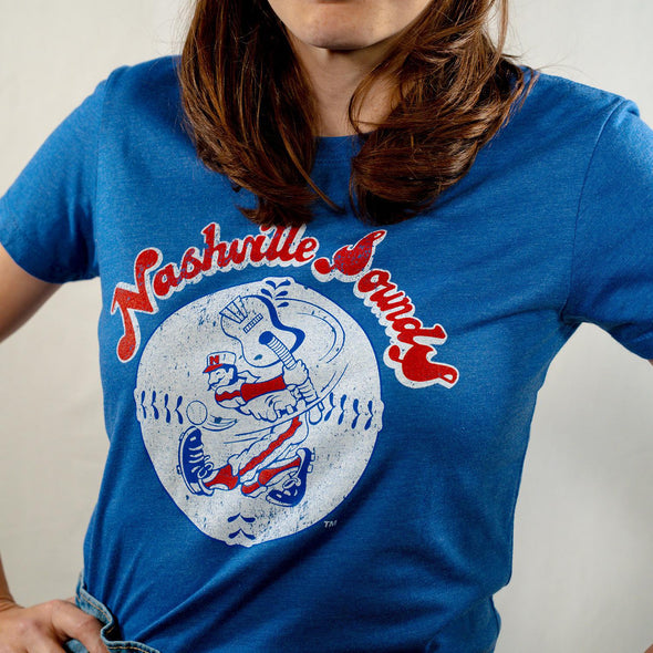 Nashville Sounds 108 Stitches Ladies Royal Razorback T