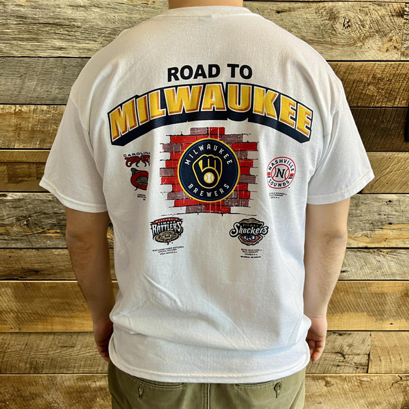 Nashville Sounds White Road To Milwaukee Affiliate Tee