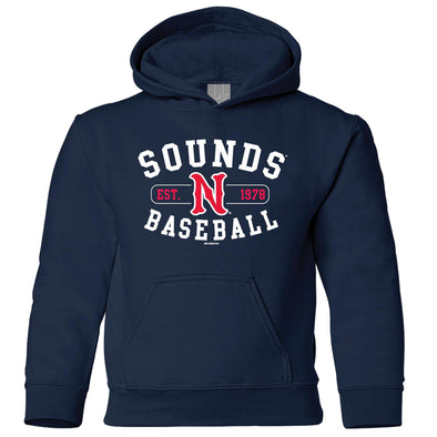 Nashville Sounds Youth Navy N Logo Hoodie