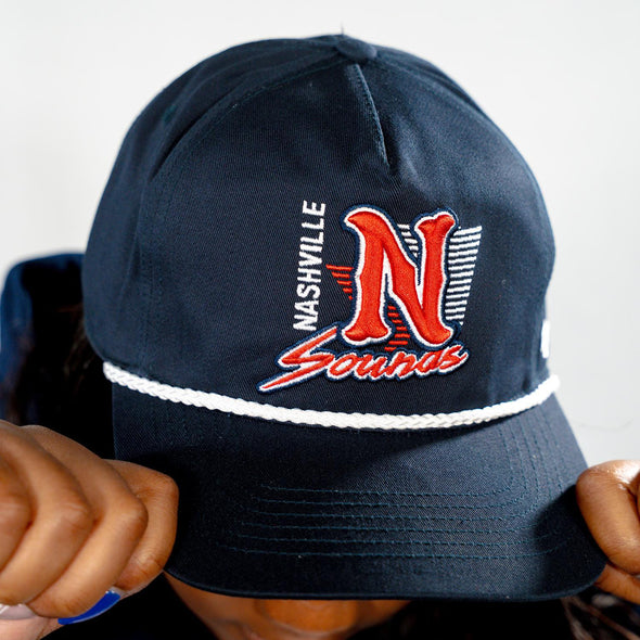 Nashville Sounds '47 Brand Navy Splint Hitch Hat