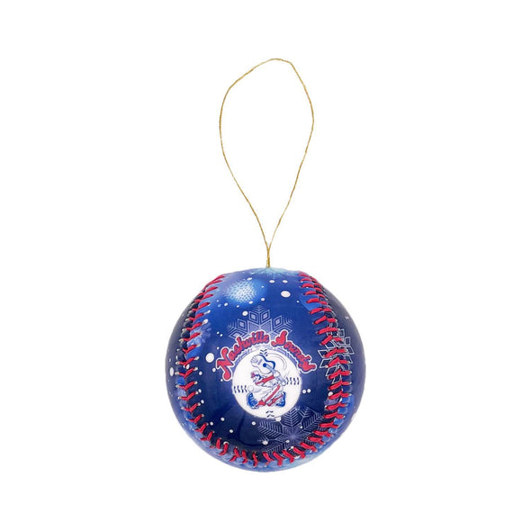 Nashville Sounds Throwback Winter Snow Christmas Ornament