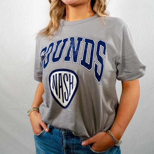 Nashville Sounds League Stone Grey Jersey Slub Tee