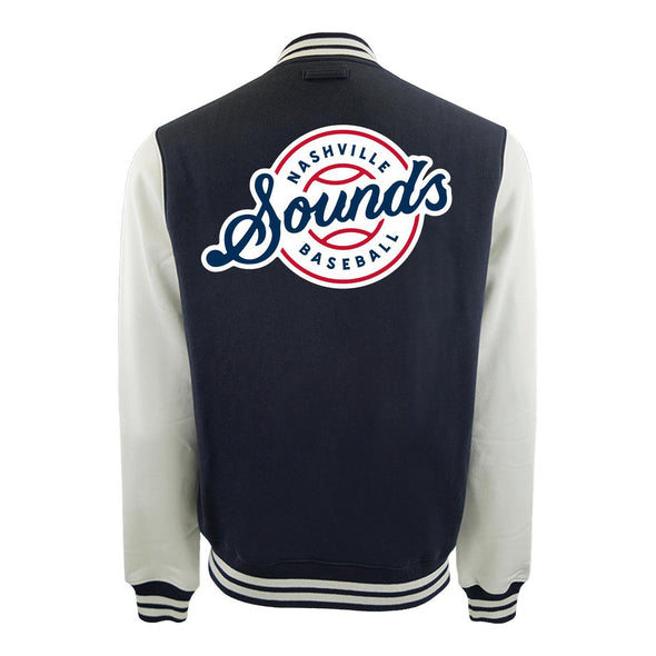 Nashville Sounds Two Tone Navy & White Varsity Jacket