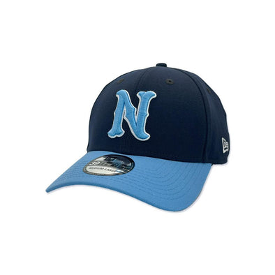 Nashville Sounds New Era 3930 Navy Light Blue N Logo Stretch Fit Hat