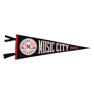 Nashville Sounds Oxford Pennant Navy Music City Pennant