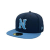 Nashville Sounds New Era 5950 Navy Light Blue N Logo Hat