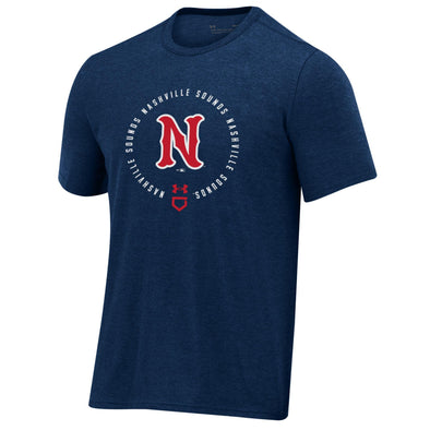 Nashville Sounds Under Armour Navy Charged Cotton All Day Tee