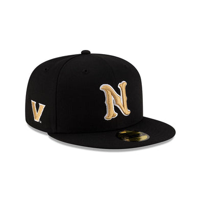 Nashville Sounds x Vanderbilt University New Era 59FIFTY Black N Logo Fitted Hat