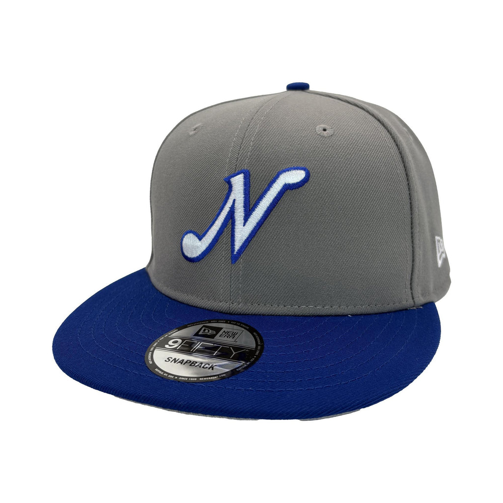 Nashville Sounds New Era 9FIFTY Royal Storm Grey Throwback Hat