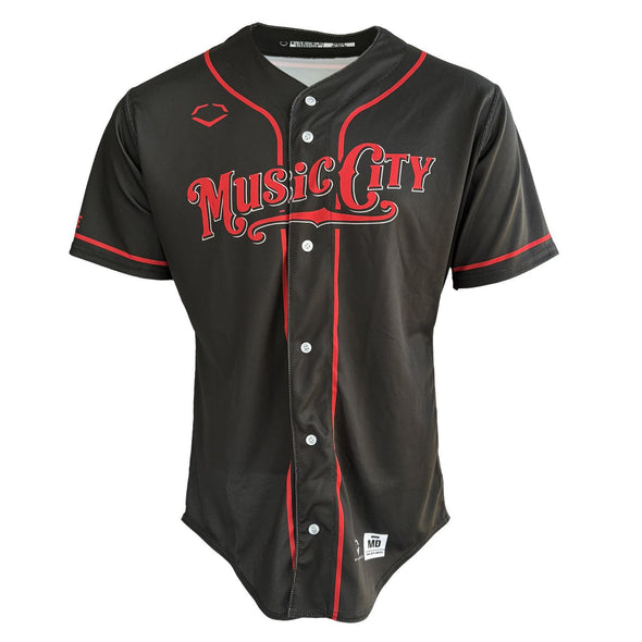 Nashville Sounds EvoShield Adult Black Music City Replica Jersey