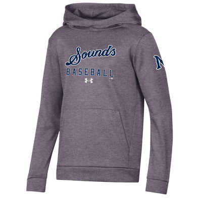 Nashville Sounds Under Armour Youth Carbon Heather Armour Fleece Pullover Hoodie