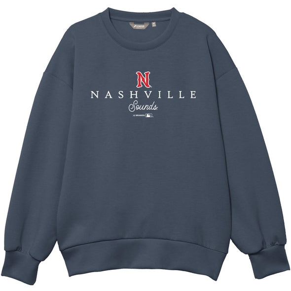 Nashville Sounds League Women's Denim Monterey Crew Sweatshirt