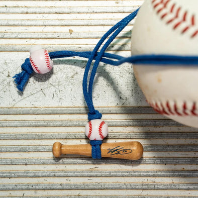 ムーキー ベッツ All Star Necklace 青 ナチュラル Mookie Betts Wooden All Star Signature Necklace – Nashville Sounds
