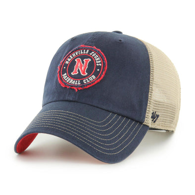 Nashville Sounds '47 Brand Navy Garland Trucker Clean Up Hat