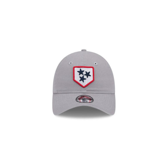 Nashville Sounds New Era Kids 9TWENTY Evergreen Grey Plate Logo Adjustable Hat