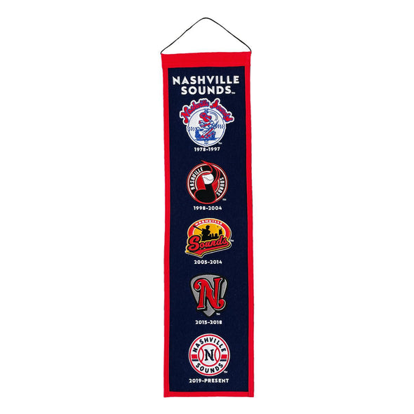 Nashville Sounds 8" x 32" Evolution Wool Banner