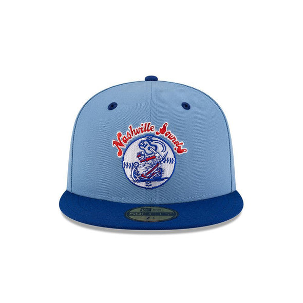 Nashville Sounds New Era 59FIFTY Sky Blue Royal Throwback Hat