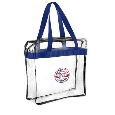 Nashville Sounds Primary Logo Clear Zip Top Box Tote
