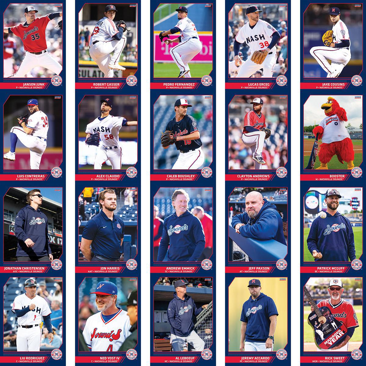 Nashville Sounds 2023 Baseball Card Team Set