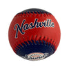 Nashville Sounds Red & Navy Lockup Logo Baseball