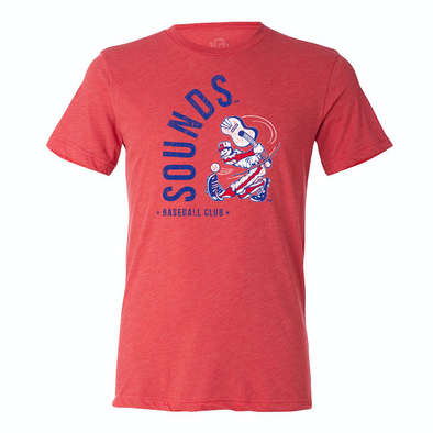 Nashville Sounds 108 Stitches Red Throwback Wrap Tee