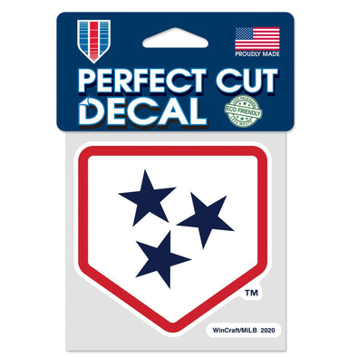 Nashville Sounds Plate Logo 4x4 Perfect Cut Decal