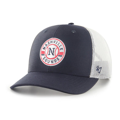 Nashville Sounds '47 Brand Primary Logo Navy & White Trucker Hat