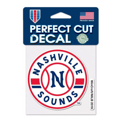 Nashville Sounds Primary Logo 4x4 Perfect Cut Decal