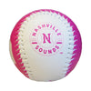 Nashville Sounds Pink & White Primary Logo Baseball