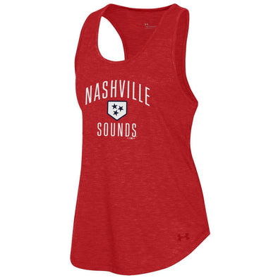 Nashville Sounds Women's Under Armour Red Breezy Tank