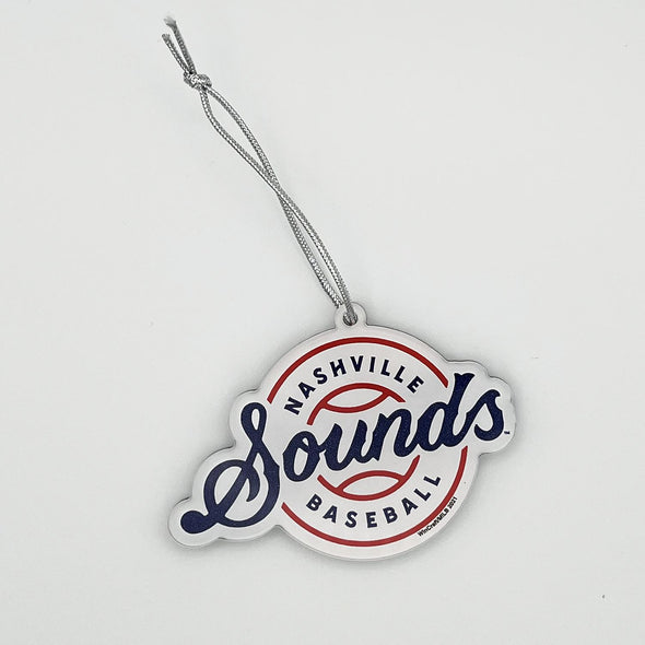 Nashville Sounds Lockup Logo Christmas Ornament