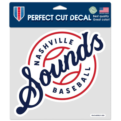 Nashville Sounds Lockup Logo 8x8 Perfect Cut Decal