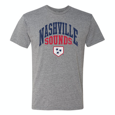 Nashville Sounds 108 Stitches Grey Athletic Tee